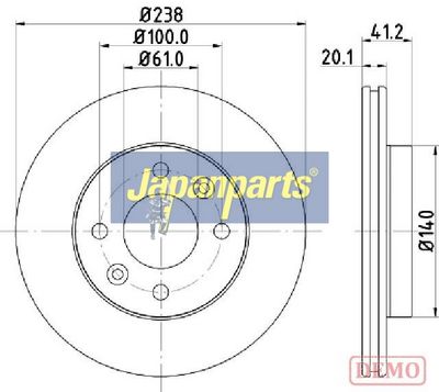 JAPANPARTS Stabdžių diskas