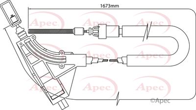 Cable Pull, parking brake APEC CAB1351