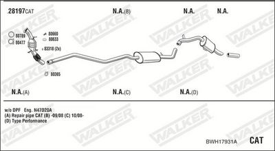 Изпускателна система WALKER BWH17931A