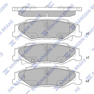 Комплект тормозных колодок, дисковый тормоз Hi-Q SP4303 для CADILLAC XLR