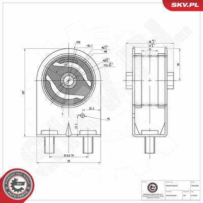 SUPORT MOTOR ESEN SKV 75SKV382 3