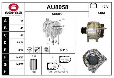 GENERATOR SNRA AU8058