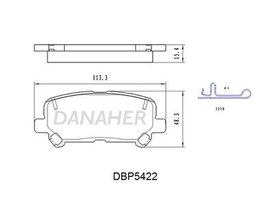Комплект тормозных колодок, дисковый тормоз DANAHER DBP5422 для ACURA ZDX