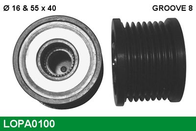 Alternator - sprzęgło jednokierunkowe LUCAS LOPA0100