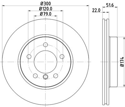 HELLA 8DD 355 106-551 Тормозные диски  для BMW Z4 (Бмв З4)