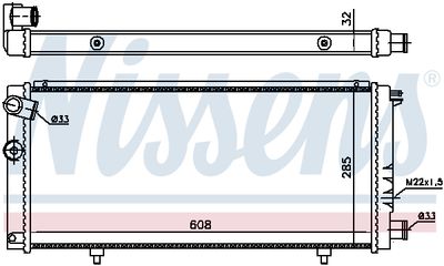 Radiator, engine cooling 63729A