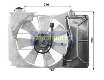 вентилатор, охлаждане на двигателя JAPANPARTS VNT151825