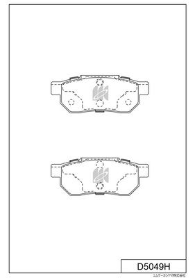 Комплект тормозных колодок, дисковый тормоз MK Kashiyama D5049H для HONDA ACTY