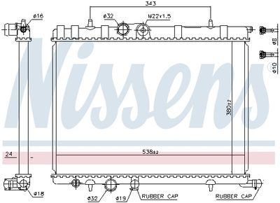 Radiator, engine cooling 63502A