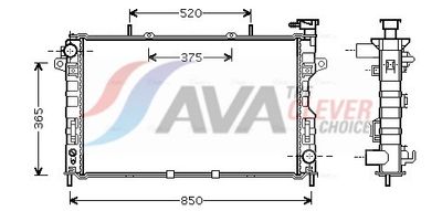 радиатор, охлаждане на двигателя AVA Clever Choice CR2117