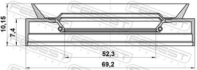 INEL DE ETANSARE BUTUC ROATA FEBEST 95TBS54690710X 1
