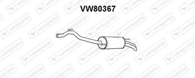 Глушитель выхлопных газов конечный VENEPORTE VW80367 для VW TRANSPORTER