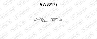 Глушитель выхлопных газов конечный VENEPORTE VW80177 для VW PASSAT