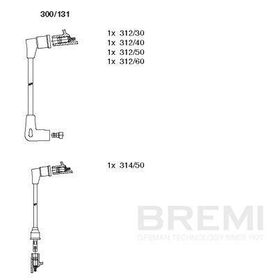 комплект запалителеи кабели BREMI 300/131