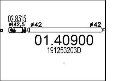Rura wydechowa MTS 01.40900