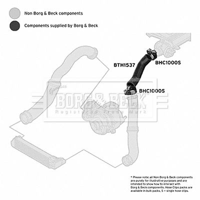 Charge Air Hose Borg & Beck BTH1537