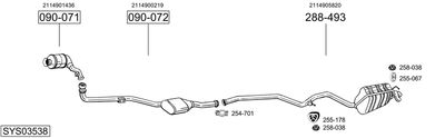 Układ wydechowy BOSAL SYS03538