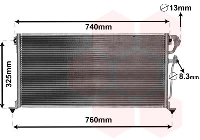 VAN WEZEL 32005220 Радиатор кондиционера  для MITSUBISHI LANCER (Митсубиши Ланкер)