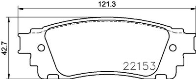 Комплект тормозных колодок, дисковый тормоз HELLA 8DB 355 024-631 для TOYOTA ALPHARD