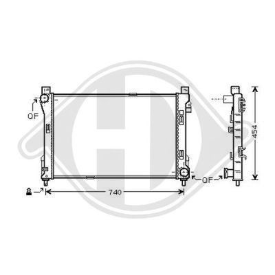 DIEDERICHS DCM2388 Радиатор охлаждения двигателя для MERCEDES-BENZ C-CLASS T-Model (S203)