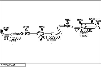 SISTEM DE ESAPAMENT MTS ROVE00840A003185