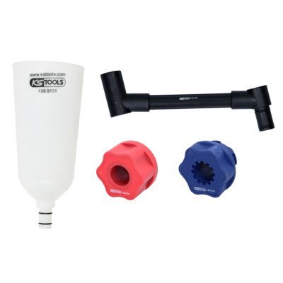 Ks Tools - Súprava lievikov na plnenie oleja s otočným ramenom pre VAG, 4-dielna