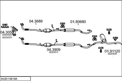 SISTEM DE ESAPAMENT MTS AUDI13810A013360