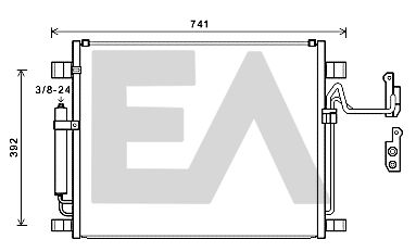 Конденсатор, кондиционер EACLIMA 30C18046 для INFINITI M