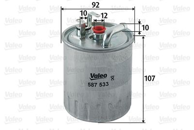Топливный фильтр VALEO 587533 для MERCEDES-BENZ VANEO