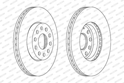 BREMSSCHEIBE FERODO DDF1218C 1