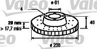 Тормозной диск VALEO 186213 для RENAULT 18