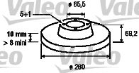 Тормозной диск VALEO 186497 для SAAB 900
