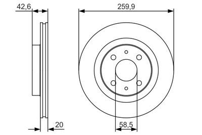BOSCH 0 986 479 R74 Тормозной диск 