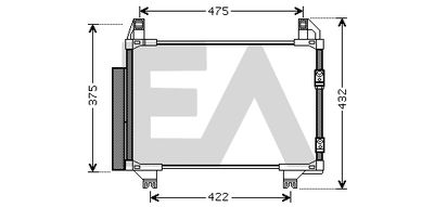 EACLIMA 30C71054 Радиатор кондиционера  для SUBARU  (Субару Трезиа)
