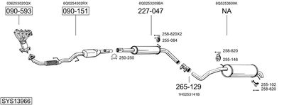 ABGASANLAGE BOSAL SYS13966