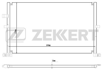 ZEKKERT MK-3177 Радіатор кондиціонера 