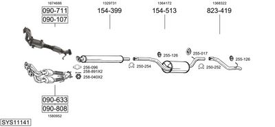 SISTEM DE ESAPAMENT BOSAL SYS11141