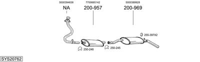Układ wydechowy BOSAL SYS20762