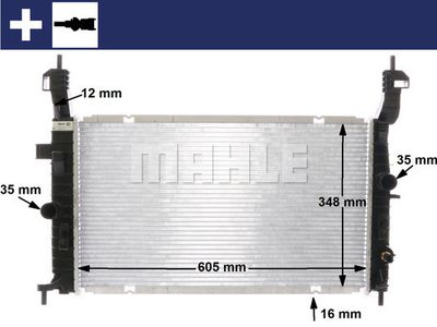 Радиатор, охлаждение двигателя MAHLE CR 2120 000S для OPEL MERIVA