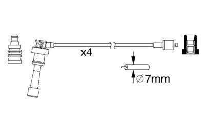 Комплект проводов зажигания BOSCH 0 986 357 159 для MITSUBISHI COLT