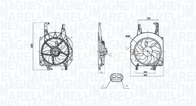 Větrák, chlazení motoru MAGNETI MARELLI 069422902010