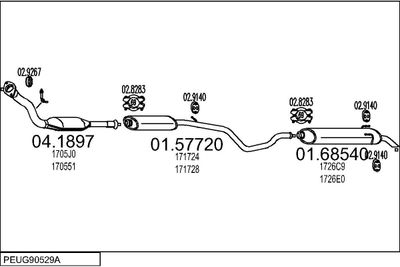 SISTEM DE ESAPAMENT MTS PEUG90529A002484