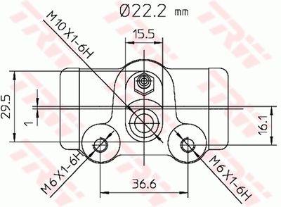 CILINDRU RECEPTOR FRANA TRW BWH130 1