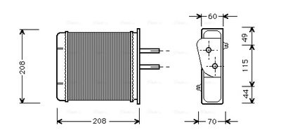 AVA QUALITY COOLING Kachelradiateur, interieurverwarming (FTA6150)