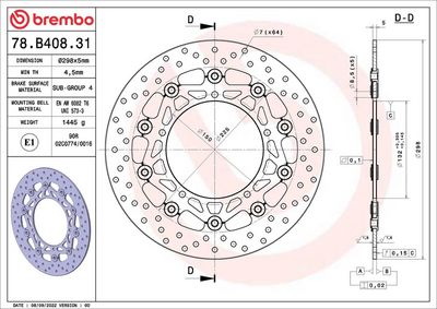 Brake disc Voor drijvend, 298/132x5mm 5x150mm, diameter bevestigingsgat 8,5mm, hoogte (tussenruimte) 0