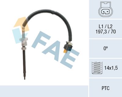Jutiklis, išmetamųjų dujų temperatūra