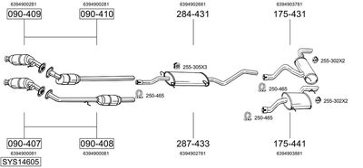 Układ wydechowy BOSAL SYS14605