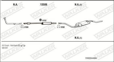 SISTEM DE ESAPAMENT WALKER VW20449A