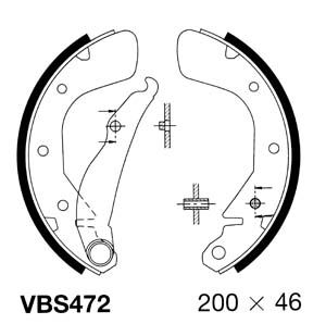 Комплект тормозных колодок MOTAQUIP VBS472 для CHEVROLET NUBIRA