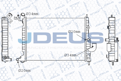 Радиатор, охлаждение двигателя JDEUS M-020033A для OPEL VECTRA